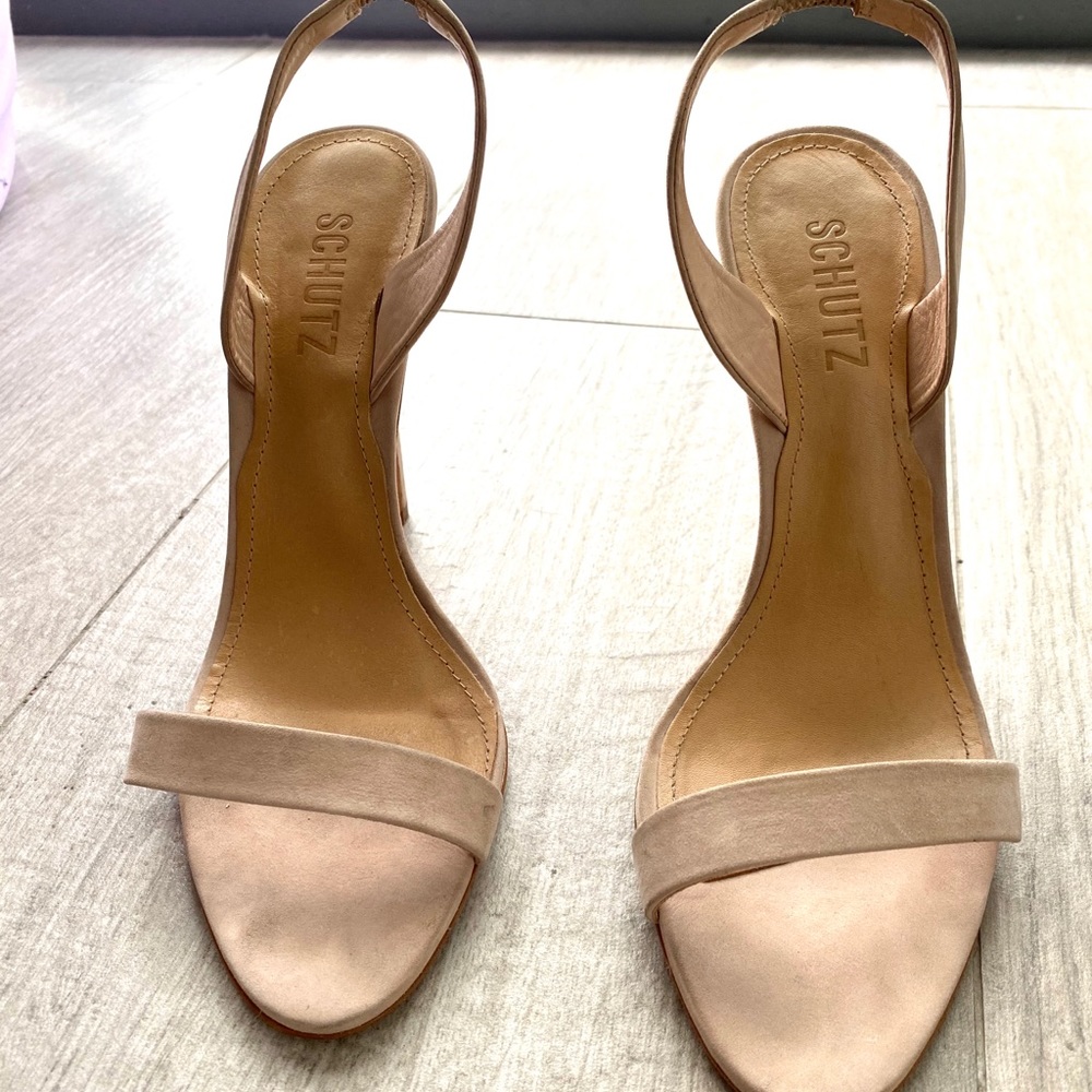 Nude strappy heel sandals open toed